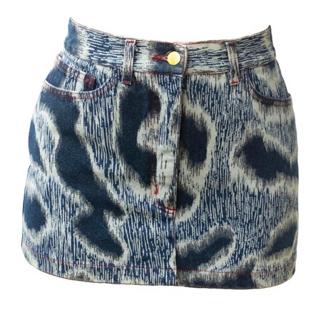 Vivienne Westwood DENIM MINI CRUTCH Description: Leopard print denim for this...