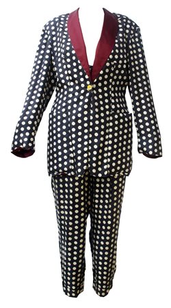 Jean Paul Gaultier PAJAMAS OUTFIT Description: Dots pattern for this silk...