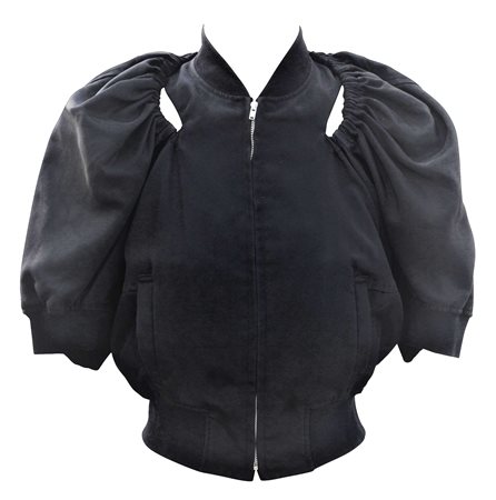 Comme Des Garcons BOMBER JKT Description: Unlined black bomber in 100%...