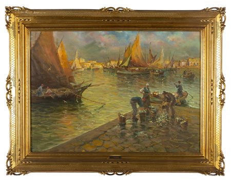 R.Vannini<br>Il mercato del pesce<br>olio   