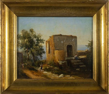 GIACINTO GIGANTE (1806-1876) <br>Paesaggio con 