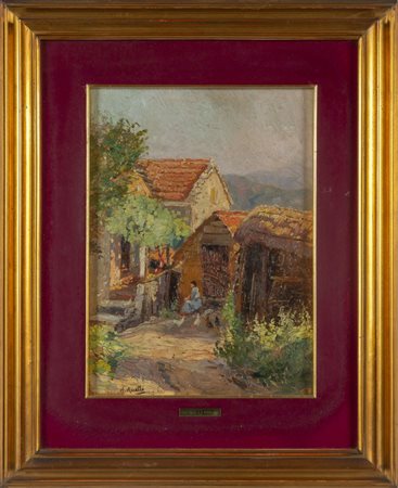 AMEDEO MERELLO (1890-1979) <br>Casolari<br>olio 