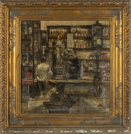 EUGENIO SCORZELLI (1890-1960) <br>Interno di bar 