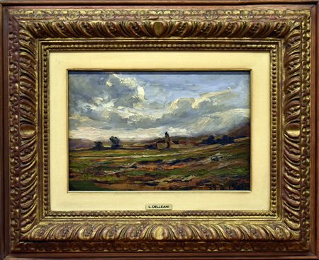 DIPINTO (-) <br>olio su tavoletta raff.paesaggio, 