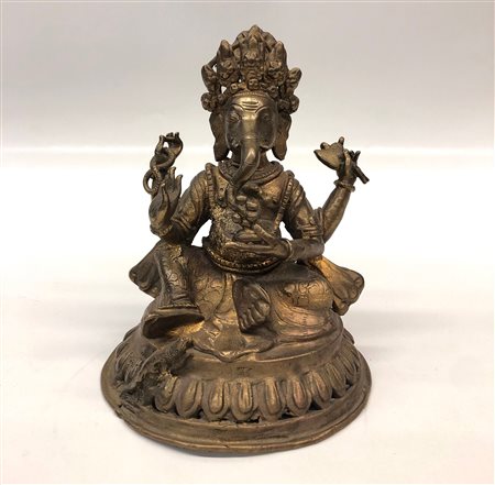 Ganesha in bronzo<br>cm.x h. 17