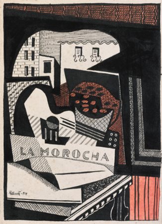 EMILIO PETTORUTI 1892 - 1971 LA MOROCHA signed and dated 919, inscribed on...