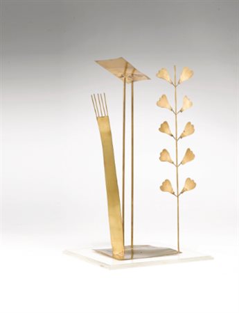 FAUSTO MELOTTI 1901 - 1986 VIRGULTO signed, brass. Executed in 1973 firmato...