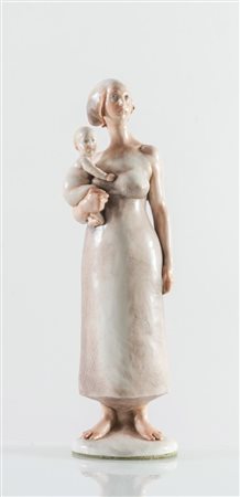 Giuseppe Cappè (Milano 1921 – Lomagna 2008), “Figura femminile con bambino”, 1968.