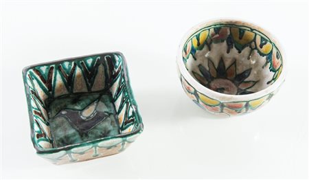 Elio Schiavon (Arzergrande 1925 – Tonadico 2004), Lotto di due ciotole in ceramica, Anni ‘60.
