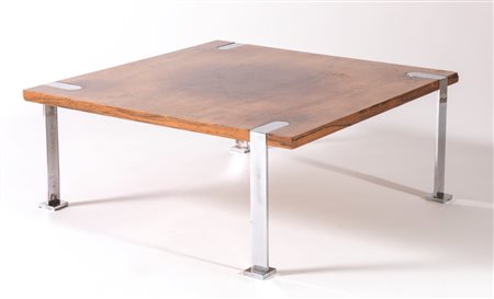 Coffee table con piano in legno, Italia, Anni ‘70.