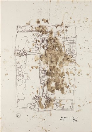 Hermann Nitsch (1938-2022)  - Christus der Widdergott, 1983