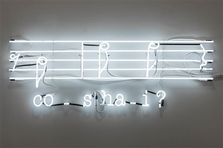 Joseph Kosuth (1945)  - Frammenti di Rossini (Ospiti e Stranieri) # 6 , 1999