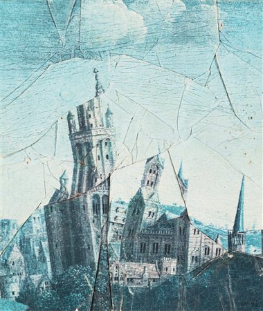 Jiri Kolar (Protivìn 1914-Praga 2002)  - Crumblage (Cattedrale), 1972