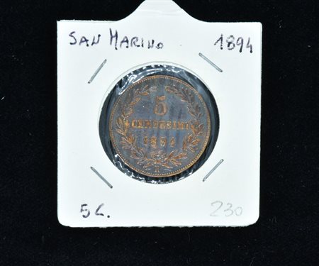 5 CENTESIMI SAN MARINO 1864