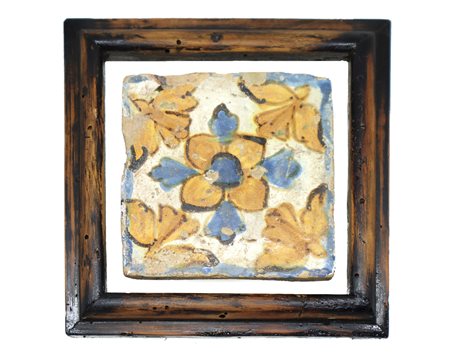 Tozzetto in maiolica di Caltagirone, XVI century