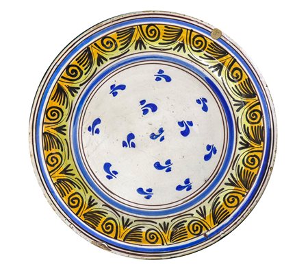 Piatto in maiolica di Caltagirone, Late 18th century