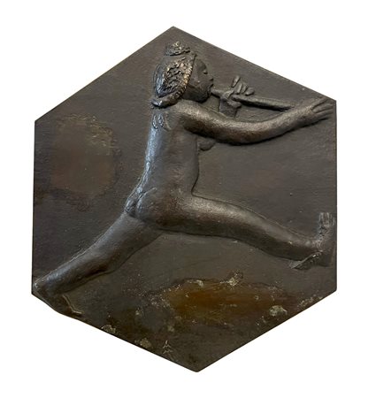 Marino Marini LA FAMA bronzo, cm 17,8x15,4x0,4 sigla eseguito nel 1925...