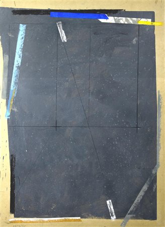 Gianfranco Pardi AL MARGINE tecnica mista su cartone montato su telaio, cm...