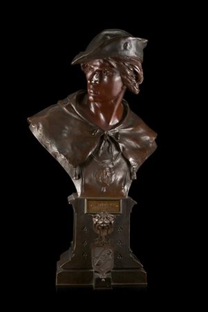 Da Emile Louis Picault (Francia 1833-1915) "Escholier" scultura in bronzo (h. c