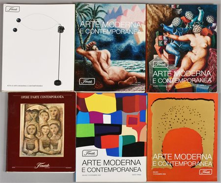 LOTTO COMPOSTO DA 6 CATALOGHI D'ASTE DI ARTE MODERNA E CONTEMPORANEA DI...