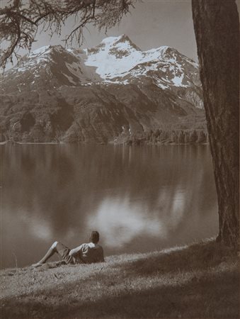 Albert Steiner (1877-1965)  - Landschaft am Silsersee, 1930s