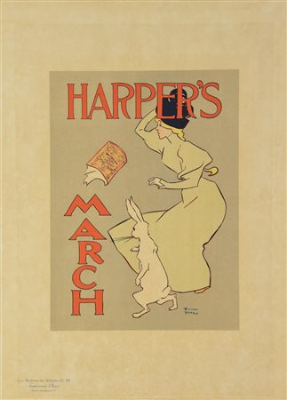 HARPER'S MARCH litografia, cm 39,5x29 timbro a secco Imprimerie Chaix, Paris...