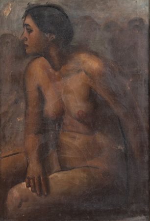 ARNALDO CARPANETTI (Ancona 1898 – Milano 1969) "Nudo femminile". Olio su...