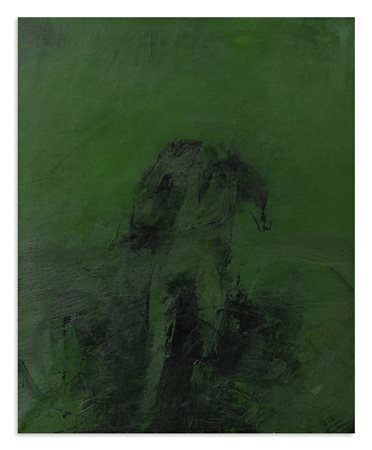 SERGIO SARONI (1934-1991) - Figura in un campo verde, 1963 circa