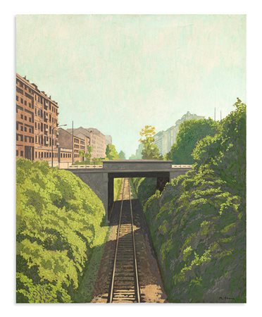 MAURO CHESSA (1933) - Ferrovia nella città