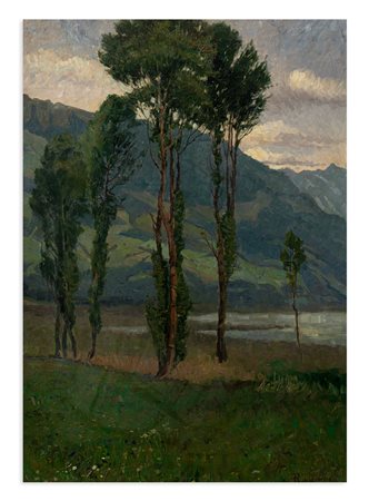 RAFFAELE DE GRADA (1885-1957) - Pioppi. Paesaggio italiano, 1917