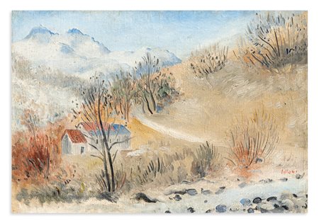 UMBERTO LILLONI (1898-1980) - Inverno a Bardonecchia, 1948