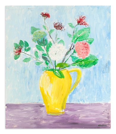 ANGELO DEL BON (1898-1952) - Fiori nel vaso giallo, 1950