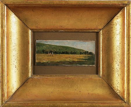 FONTANA ROBERTO (1844 - 1907) Paesaggio lombardo. olio su tavoletta. Cm 6,00...