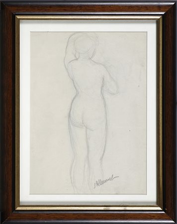 BELLEMONT LEON (1866 - 1961) Nudo di donna. Matita su carta. Cm 23,00 x...
