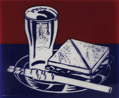LICHTENSTEIN ROY (1923 - 1997) Sandwich e Soda. 1999. Serigrafia. Cm 37,00 x...