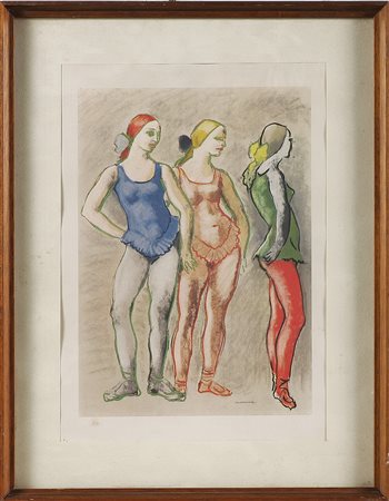 MESSINA FRANCESCO (1900 - 1995) Danzatrici. Litografia. Cm 26,00 x 37,00....