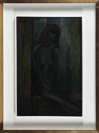 FERLENGA FRANCO (1916 - 2004) Nudo di donna. 1970. Olio su tavola. Cm 40,00 x...