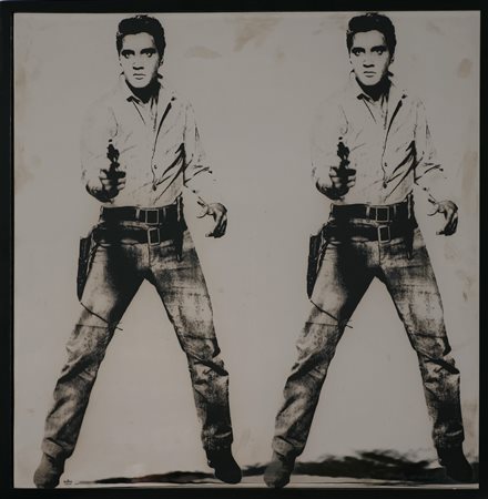 WARHOL ANDY (1928 - 1987) Elvis. Litografia su platino. Cm 50,00 x 50,00....