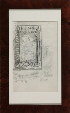 VAGNETTI GIANNI (1897 - 1956) Firenze Mondo. Matita su carta. Cm 20,00 x...