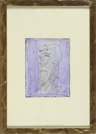 ROGNONI FRANCO (1913 - 1999) Senza titolo. Tecnica mista su carta. Cm 19,00 x...