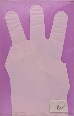 BAJ ENRICO (1924 - 2003) Glove. 1968. Plastica. Cm 17,00 x 26,50. Opera...