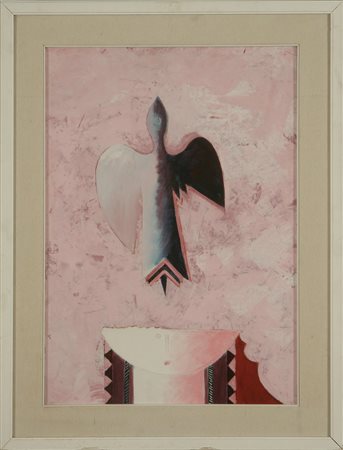 FRATTI FRANCO (1939 - 2002) Uccello. Olio su tela. Cm 50,00 x 70,00. ....