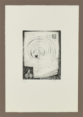 Giuseppe Zunica SENZA TITOLO acquaforte, mm 234x183, su foglio cm 50,5x34,5;...