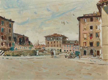 CANGIULLO FRANCESCO (1884 - 1977) - Livorno, i fossi del quartiere Venezia.