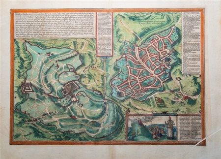 Braun & Hogenberg, Map of Jerusalem and temple 