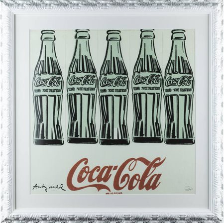 ANDY WARHOL<BR>Pittsburgh (USA) 1927 - 1987 New York (USA)<BR>"Five coke bottles"