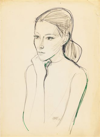 Alberto Abbati (Faenza 1923 - Bologna 2011), “Figura femminile”, 1972.