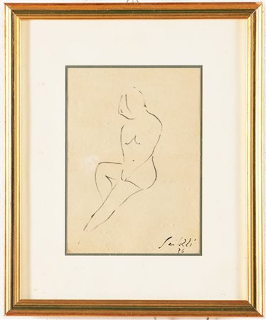 Fioravante Seibezzi (Venezia 1906 – 1974), “Nudo femminile”, 1926.