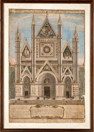 Prospetto della celebre facciata del Duomo di Orvieto alla Santità di N.S. Papa Clemente XI
