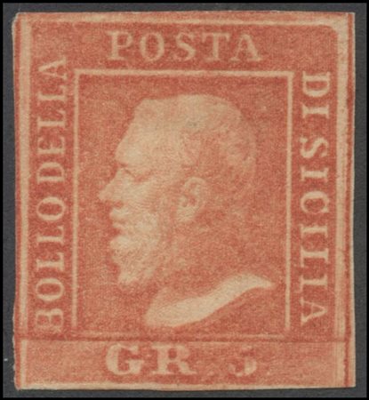 Sicily, 1859, 5gr. N.10a vermillion (I plate), MH. (A) (A.Diena)